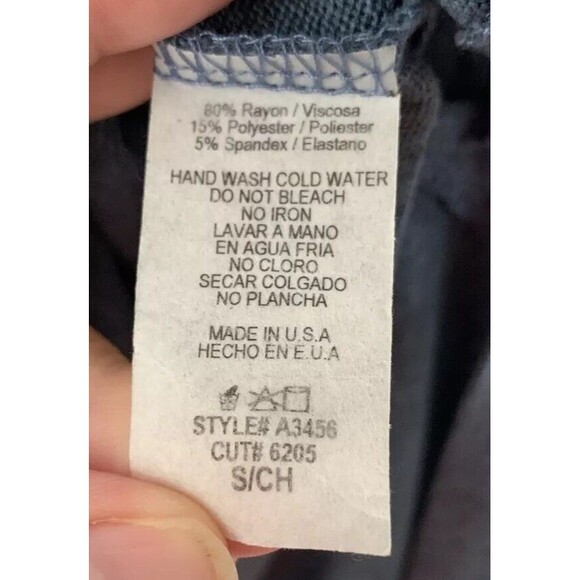 12pm by Mon Ami Tunic Top Sweater Size Small Blue Long Sleeve Soft V-Neck B5 - Picture 4 of 4